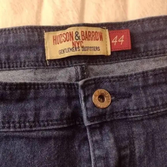 Hudson & Barrow Jeans Men's 44x32 Straight Leg Stretch Denim Pants T25 - Picture 3 of 9